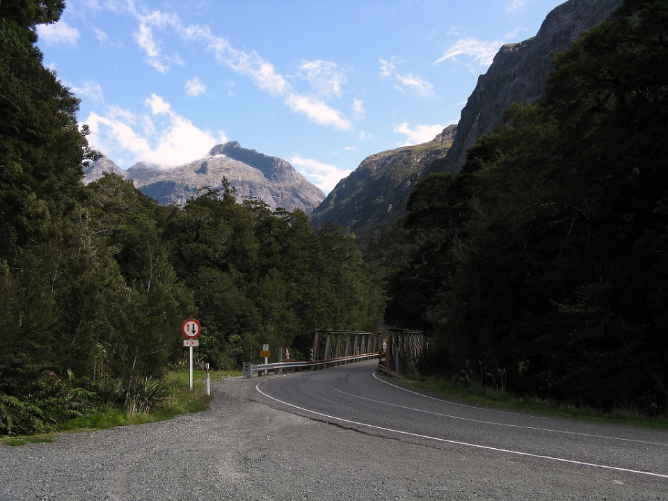 Single Lane Bridge on the Winding Road